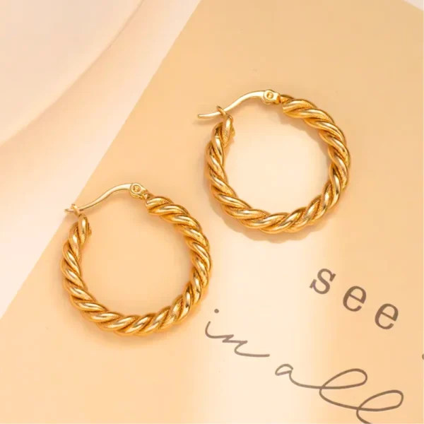 Classic Twisted Hoop Earrings