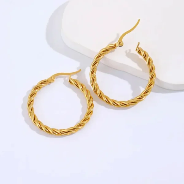 Classic Twisted Hoop Earrings