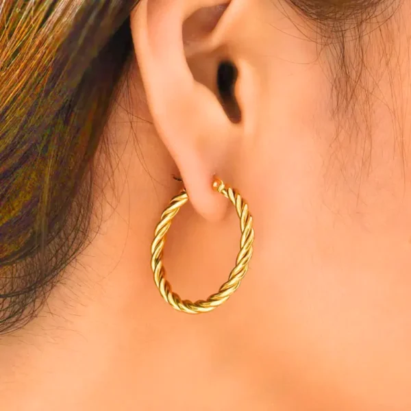 Classic Twisted Hoop Earrings