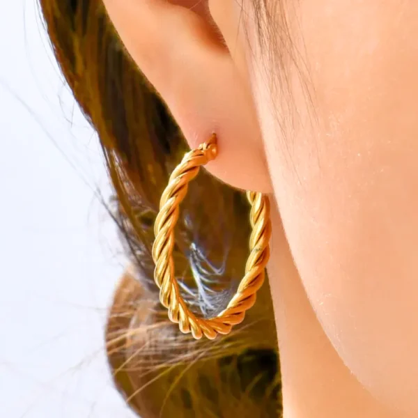 Classic Twisted Hoop Earrings